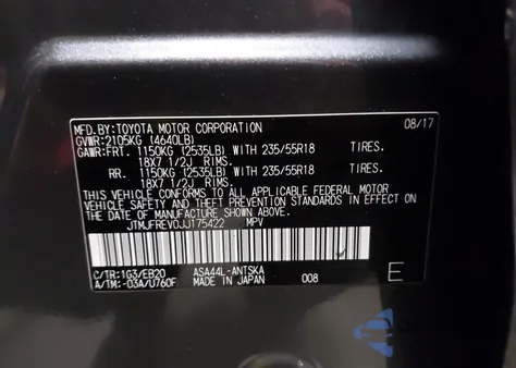 2018 Toyota Rav4 Se z USA, uszkodzony, nr VIN JTMJFREV0JJ175422